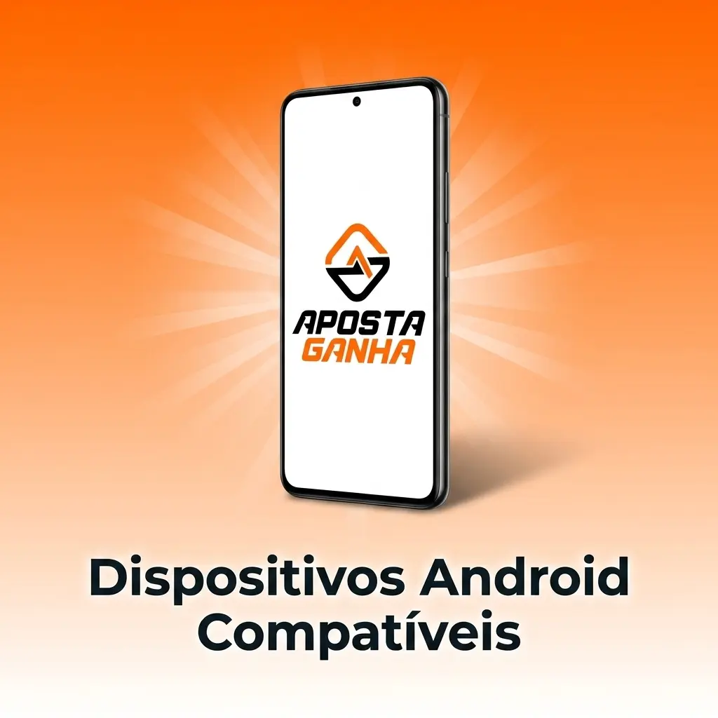 Dispositivos Android compatíveis com o app Aposta Ganha, incluindo Samsung, Motorola, Xiaomi e outros modelos populares