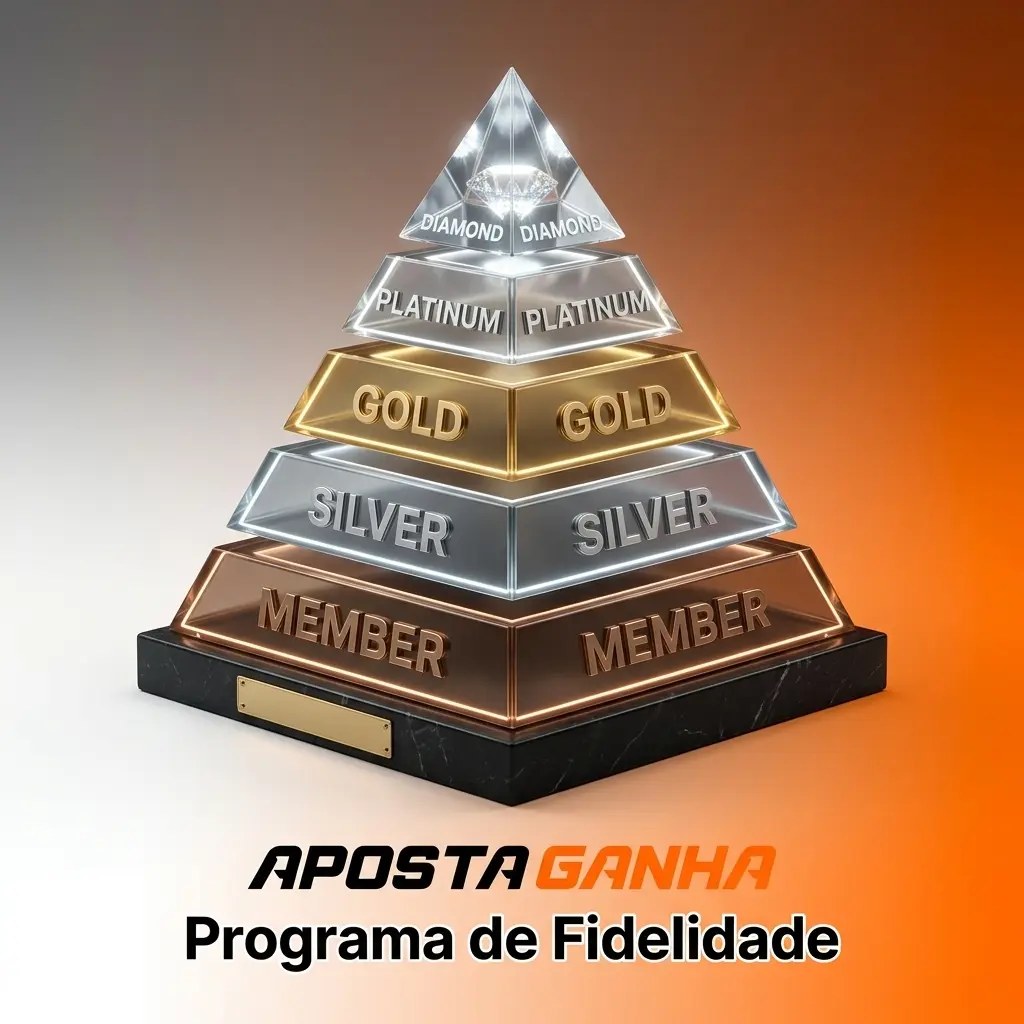 Programa de fidelidade Aposta Ganha com níveis Bronze, Prata, Ouro, Platina e Diamante e recompensas exclusivas
