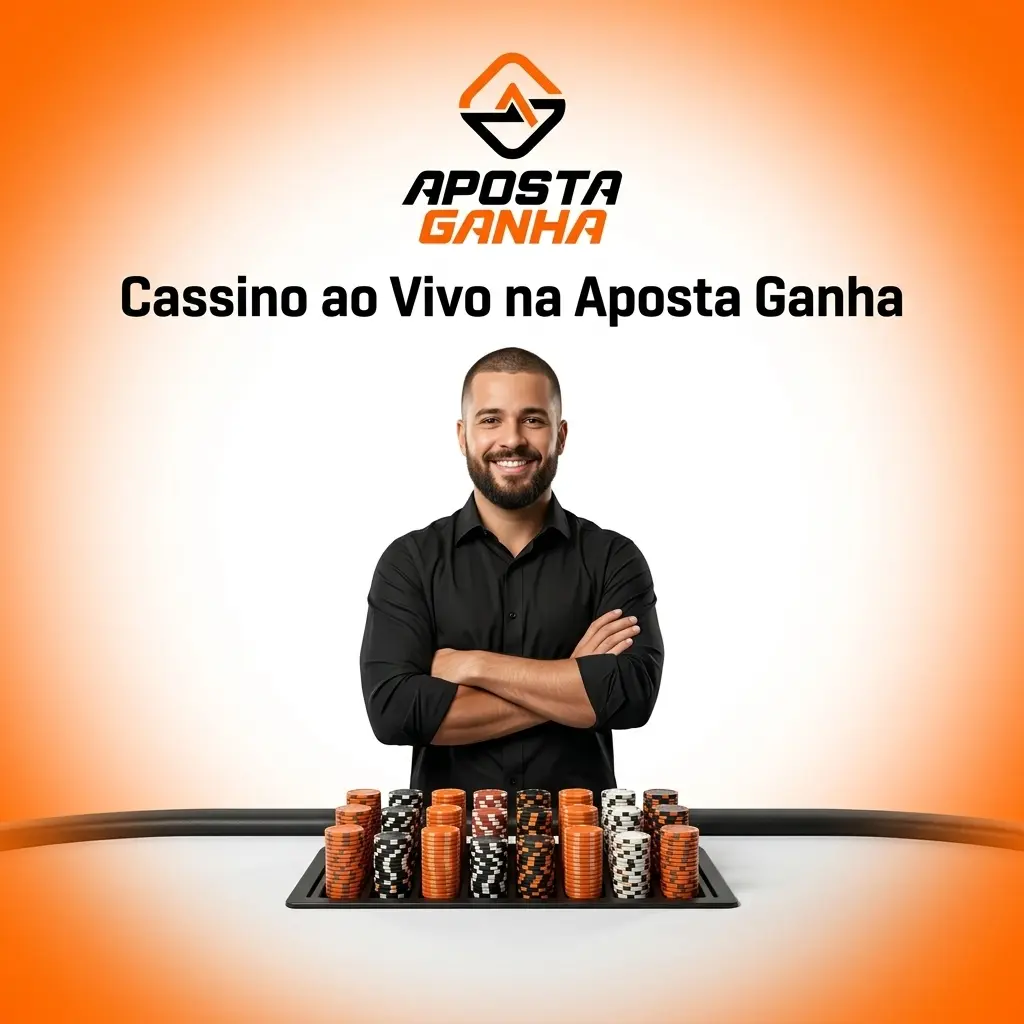 Cassino ao vivo da Aposta Ganha com mesas de roleta, blackjack e bacará transmitidas em HD por crupiês profissionais