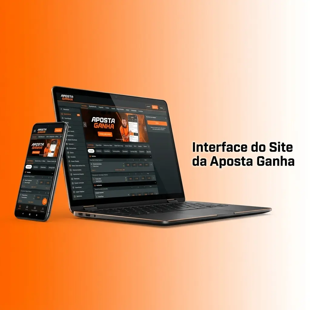 Interface do site Aposta Ganha com menu superior mostrando apostas esportivas, cassino, esports e promoções