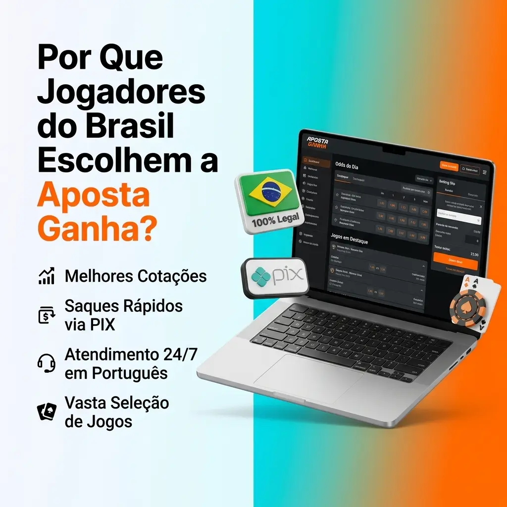Jogadores brasileiros escolhem Aposta Ganha por PIX, bônus cashback, suporte em português e app móvel completo.